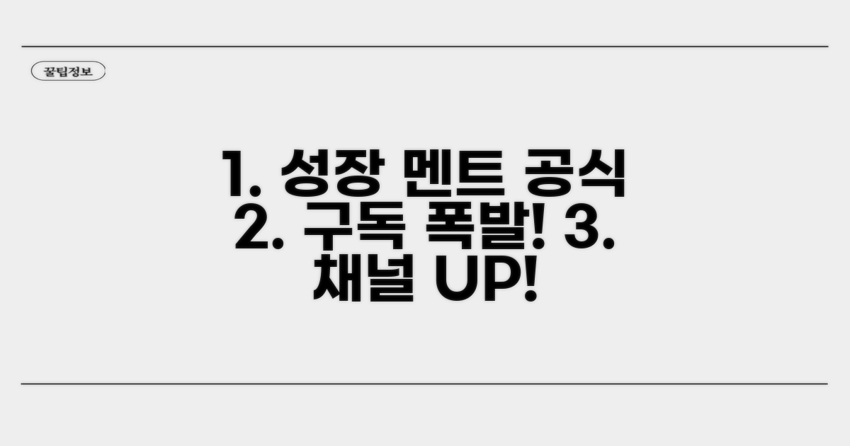 채널 성장 부르는 멘트 공식