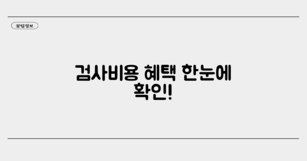 검사 비용과 지원 혜택 알아보기