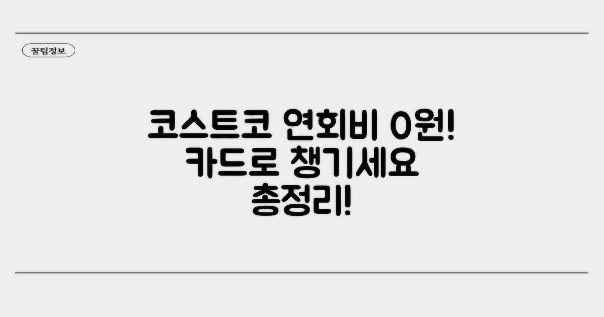 코스트코 연회비 면제 카드 총정리