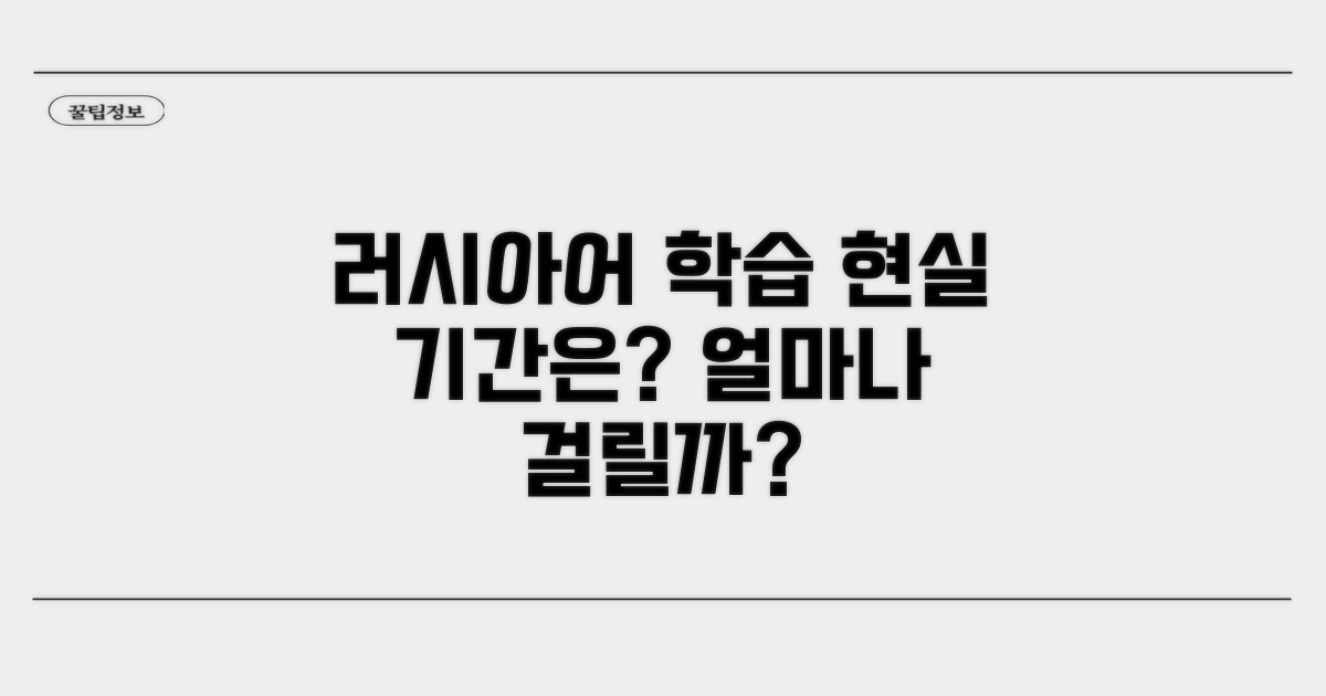 러시아어 학습, 현실적인 기간은?