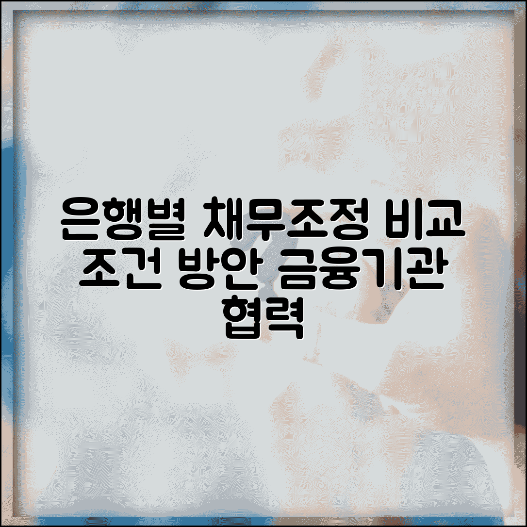 은행별 채무조정 정책 | 금융기관 협조 방안 및 프로그램 조건 비교