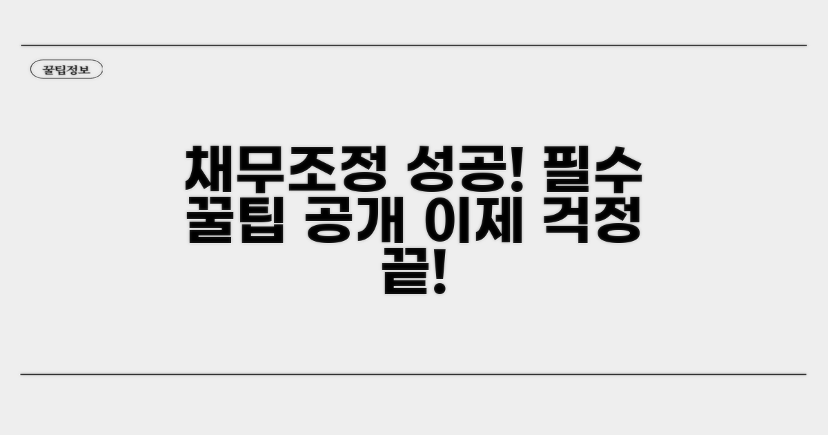 채무조정 성공을 위한 필수 팁