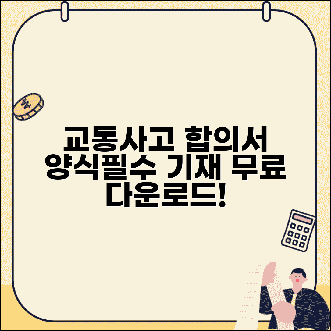 교통사고 합의서 양식 작성법 및 필수 기재사항 | 무료 다운로드 | 핵심 체크리스트 총정리