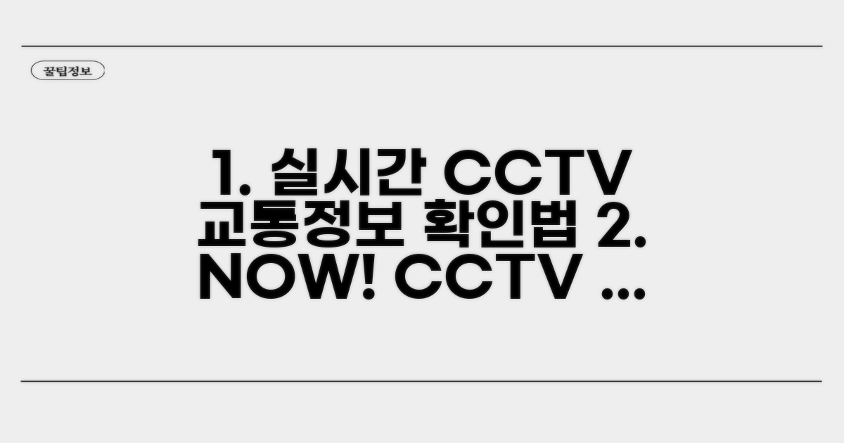 실시간 CCTV 교통정보 확인 방법