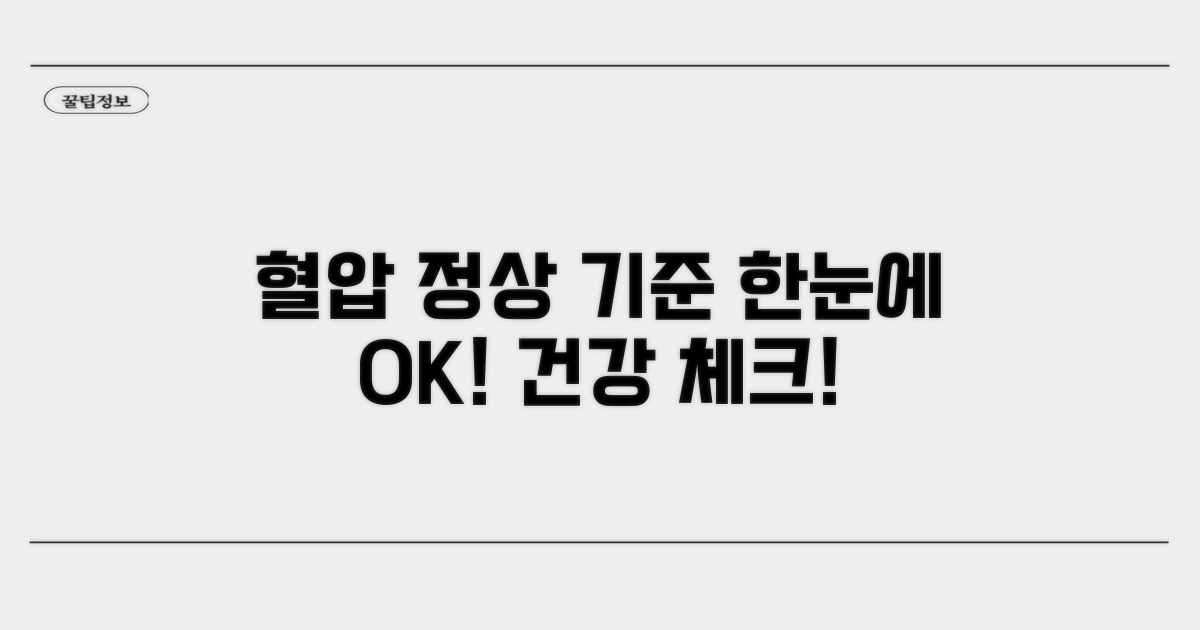 혈압 정상 기준 한눈에 보기