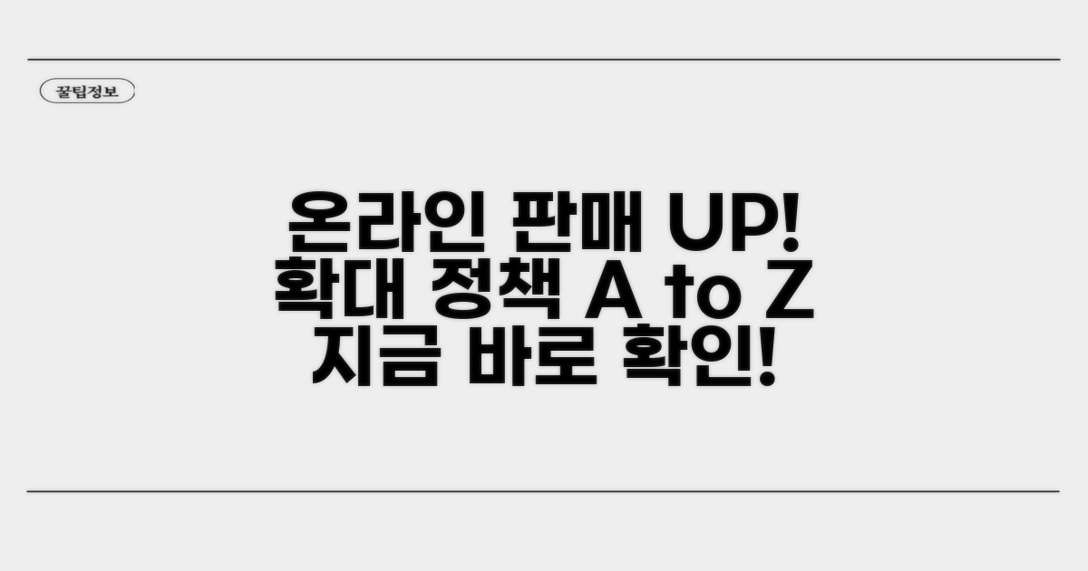 온라인 판매 확대 정책 상세 안내