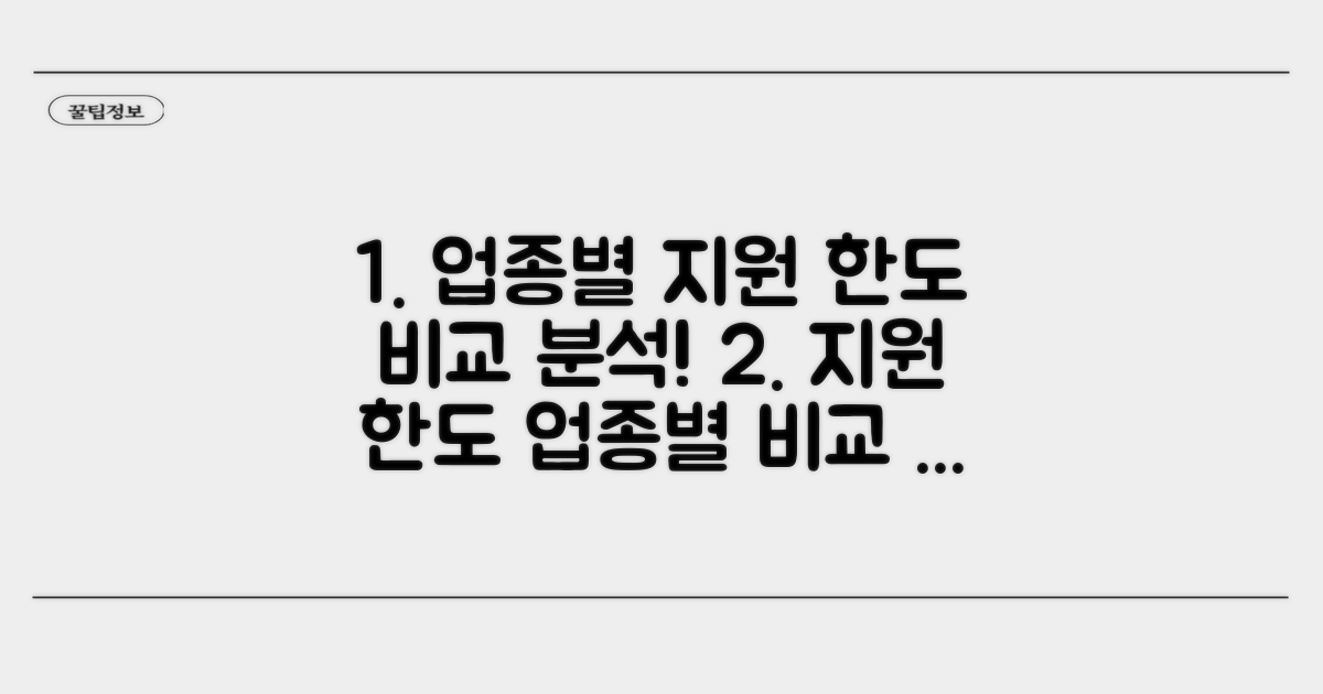 업종별 지원 한도 비교 분석