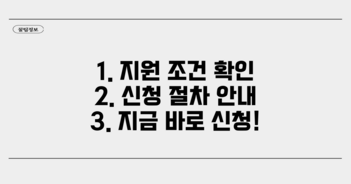 지원 조건 및 신청 절차 확인