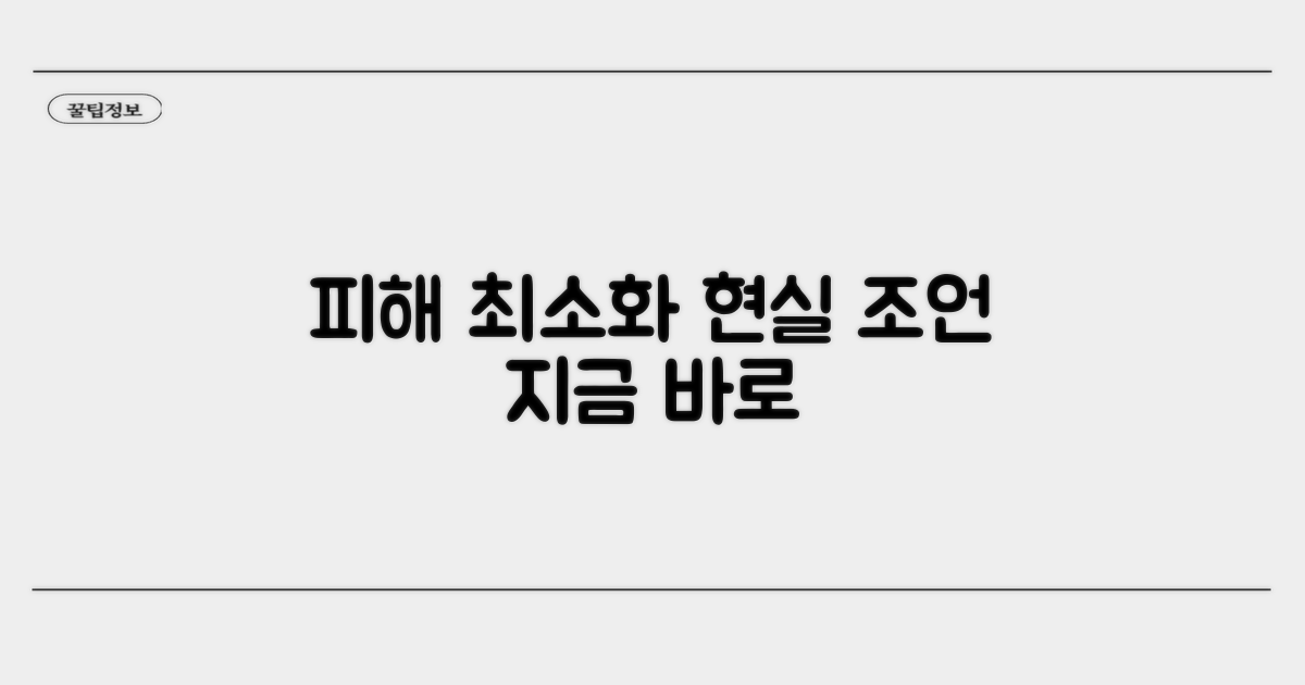 피해를 줄이는 현실적인 조언