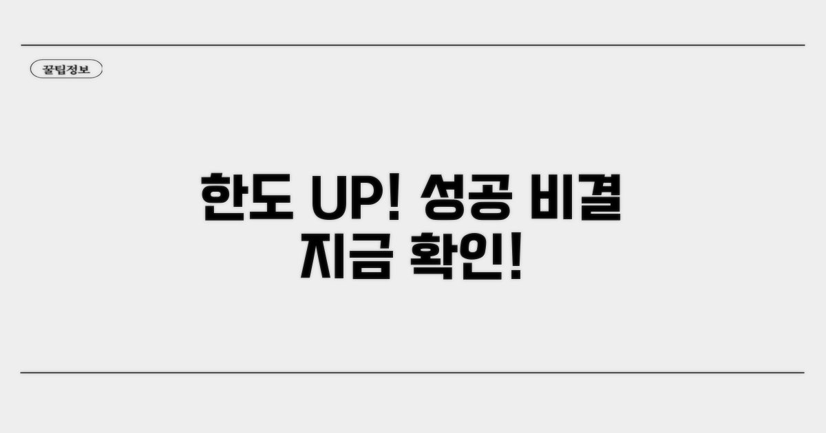 한도 증액 성공을 위한 실전 팁