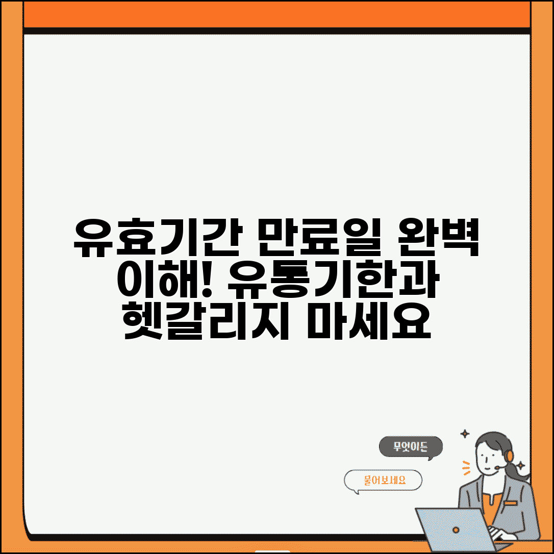 유효기간 뜻과 개념 | 만료일 개념 완벽 이해, 유통기한과 혼동 주의사항
