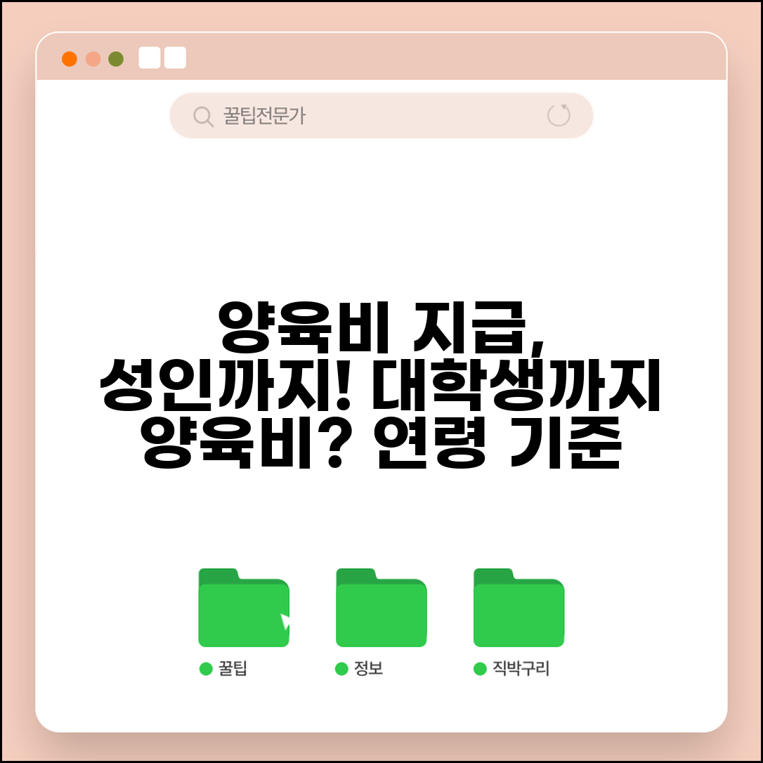 양육비 지급나이 성인시까지 | 미성년 자녀부터 대학생까지 양육비 지급 연령 기준과 조건 알아보기