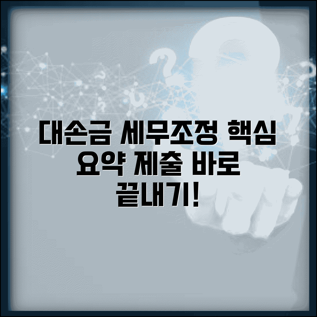 대손금 세무조정 명세서 작성 방법 | 대손금 조정 내역 핵심 요약 및 제출 절차