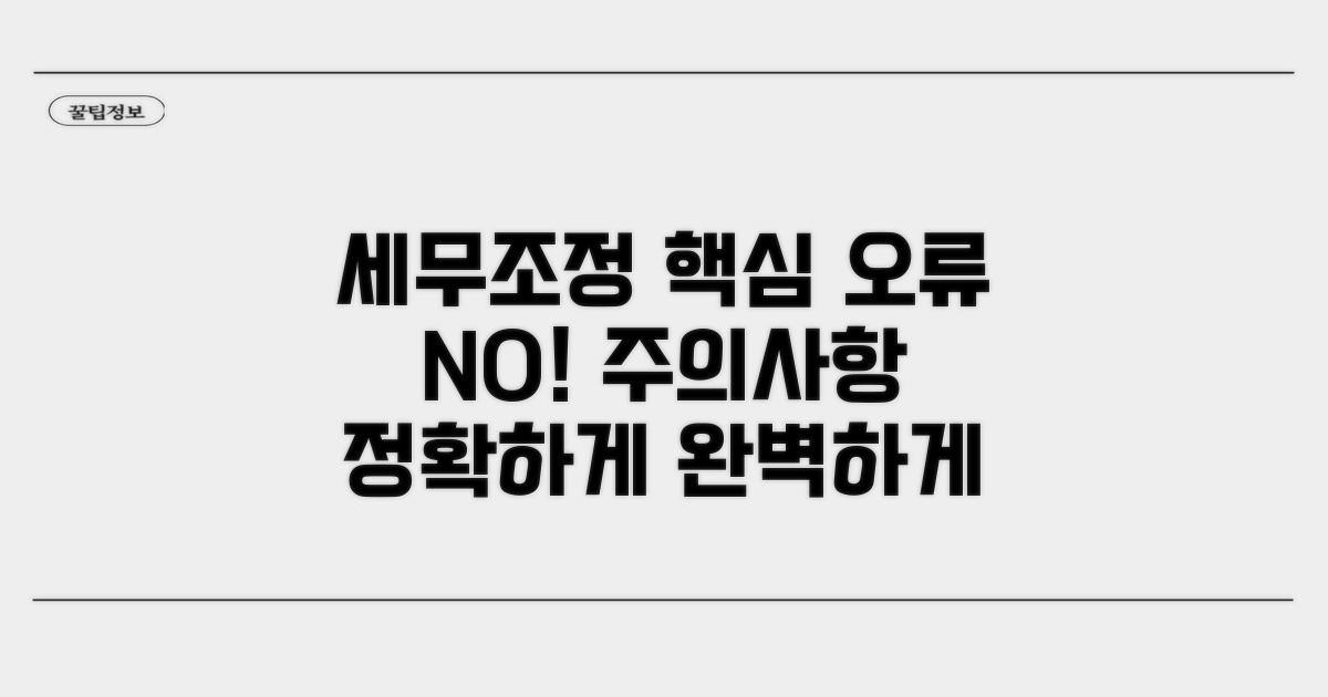 세무조정 시 주의사항과 오류 방지