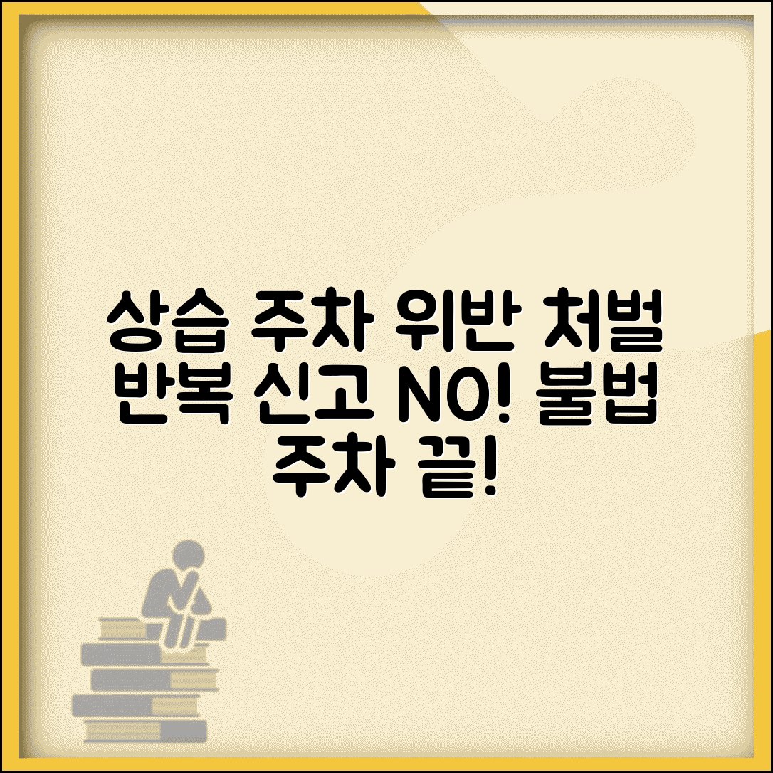 주차위반 신고 반복 위반자 처리 | 상습 불법주차 신고와 처벌