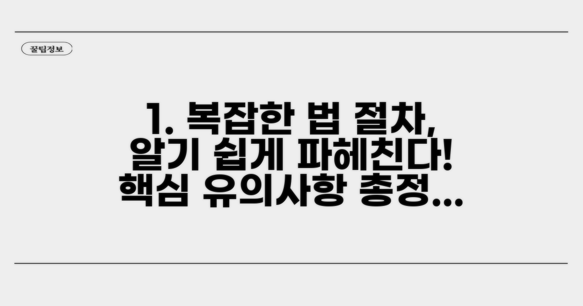 법적 절차와 유의사항 상세 분석