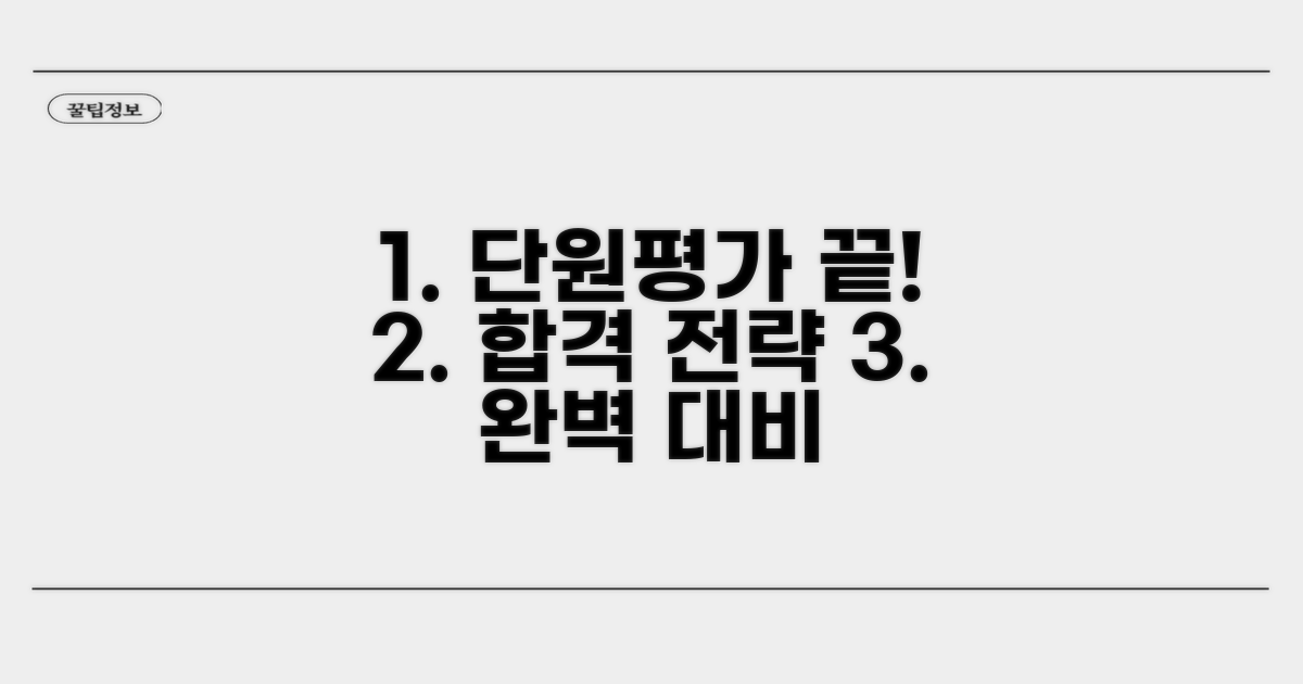 실전 단원평가 대비 전략 완벽 가이드