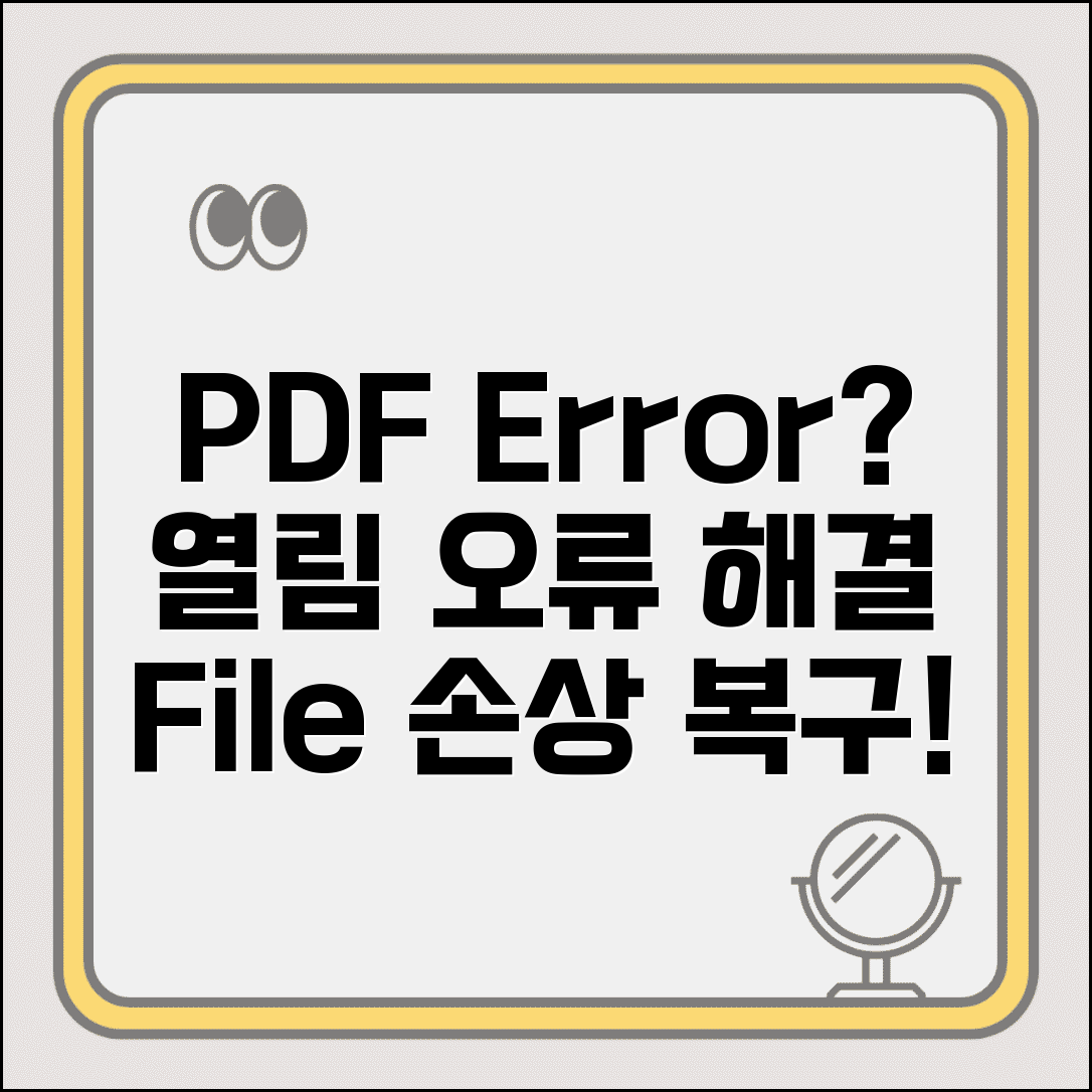 PDF 파일 안열려요 해결 | PDF 손상 열림 오류 복구