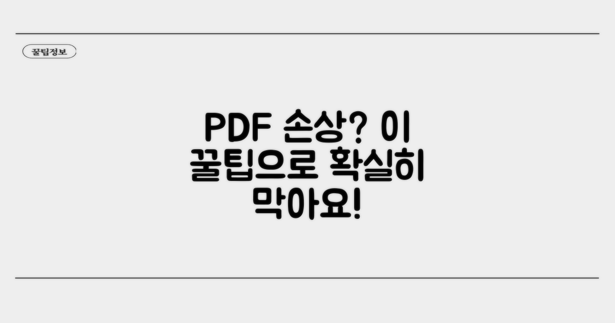PDF 파일 손상 예방 꿀팁