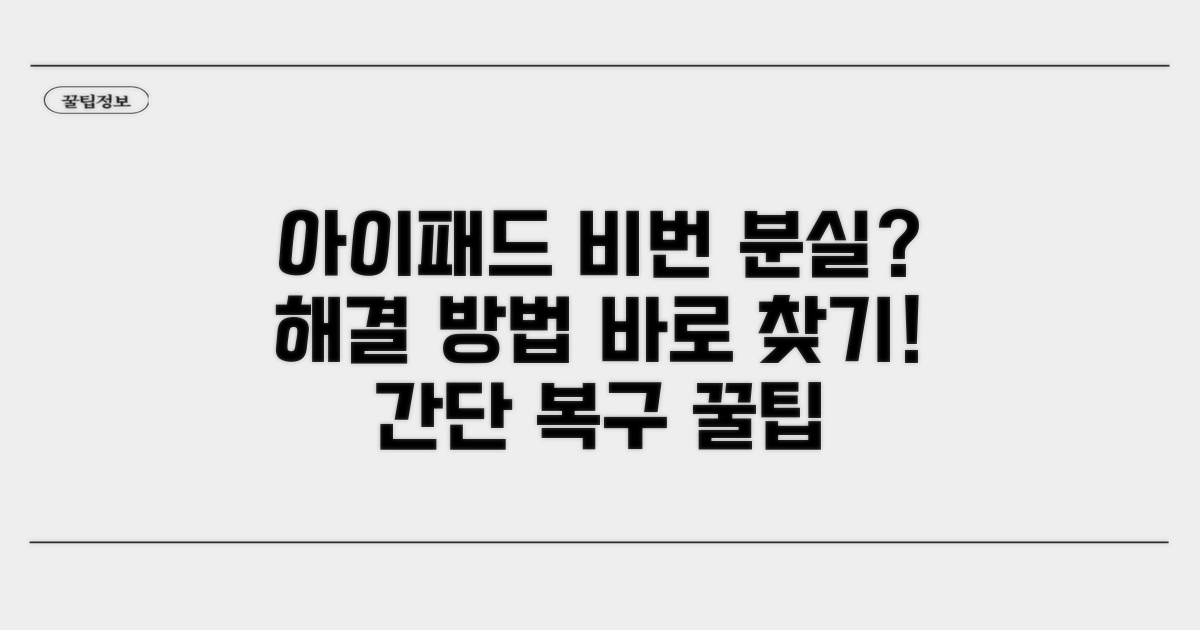 아이패드 비번 분실, 해결 방법은?