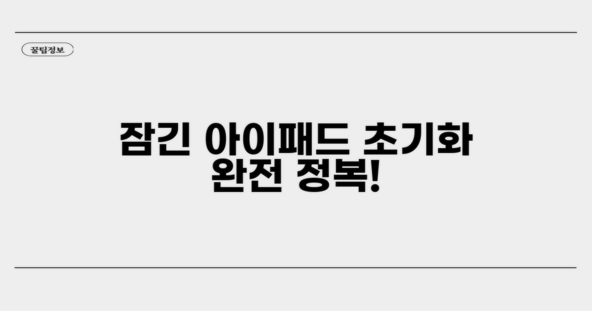 잠긴 아이패드 초기화 완전 정복