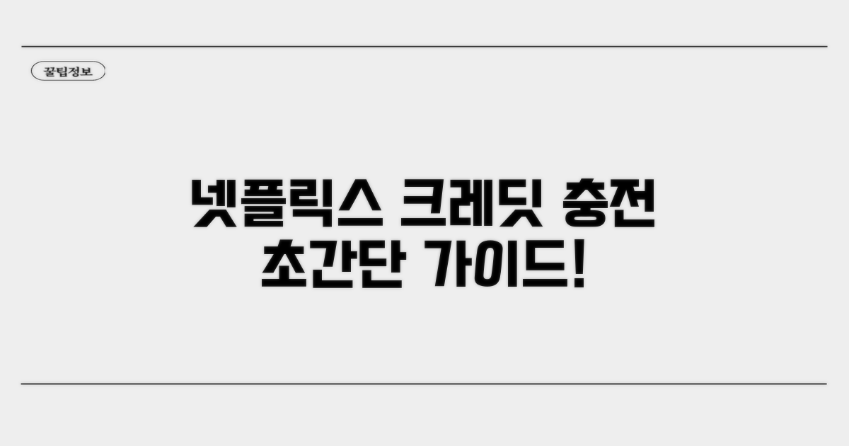넷플릭스 크레딧 충전 방법 알아보기