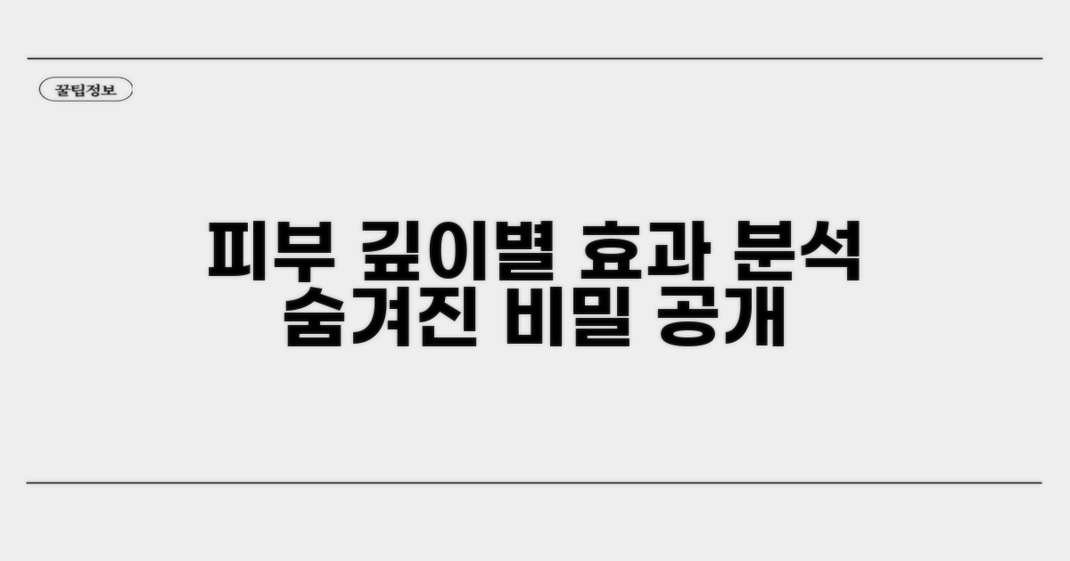 피부 깊이별 효과 분석