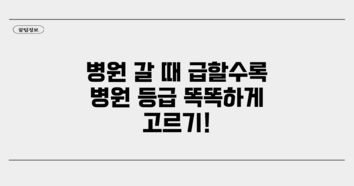 응급 상황 시 병원 등급 선택 가이드