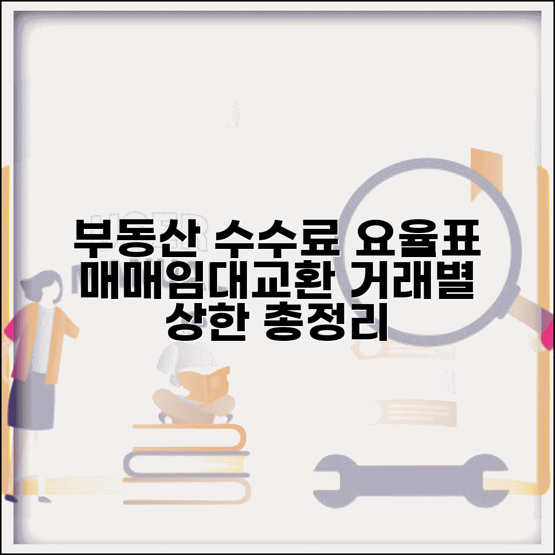 부동산중개수수료요율표 거래 유형별 | 매매 임대 교환 등 거래 형태에 따른 수수료 상한