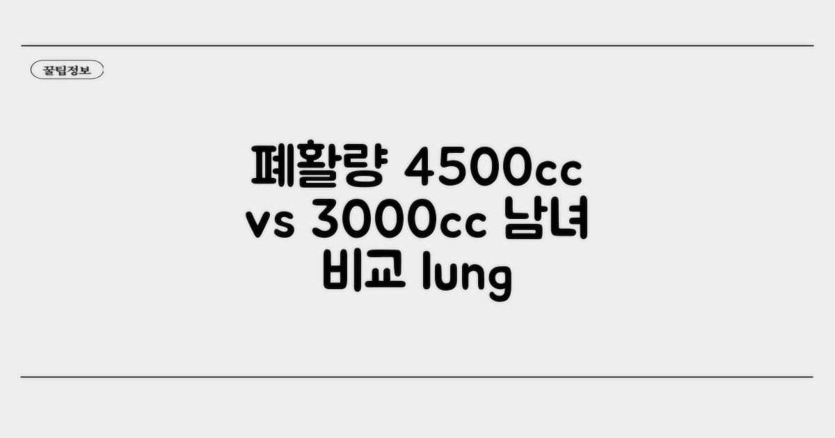남녀 폐활량 4500cc, 3000cc 기준