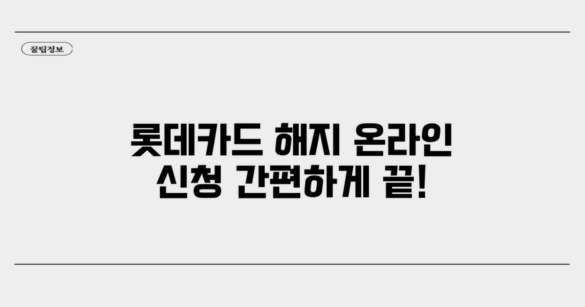 롯데카드 해지 온라인 신청 방법