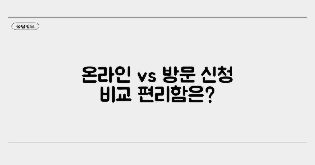 온라인 vs 방문 신청 비교