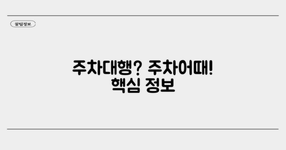 주차대행 주차어때 핵심 정보