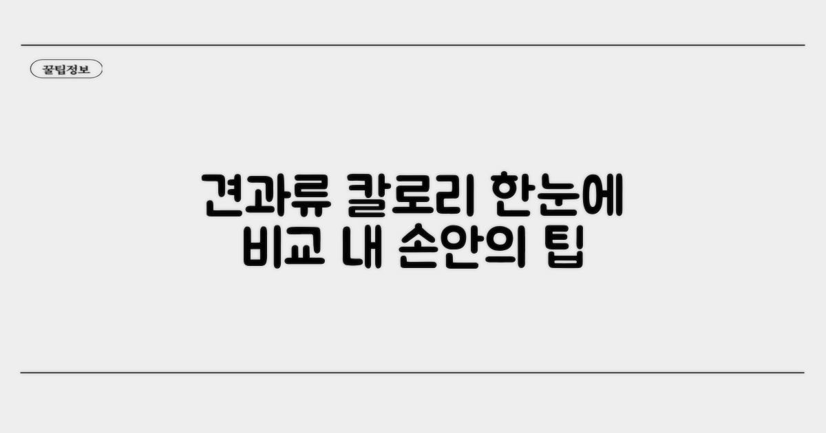 종류별 견과류 칼로리 한눈에