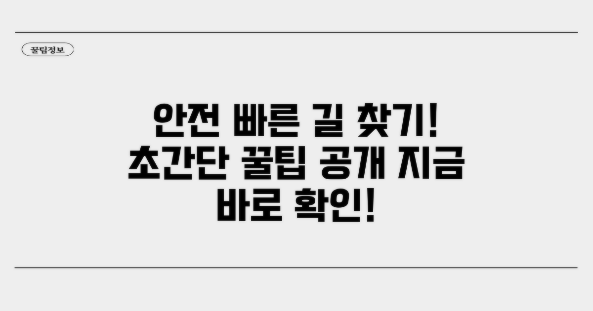 안전하고 빠른 길 찾기 꿀팁