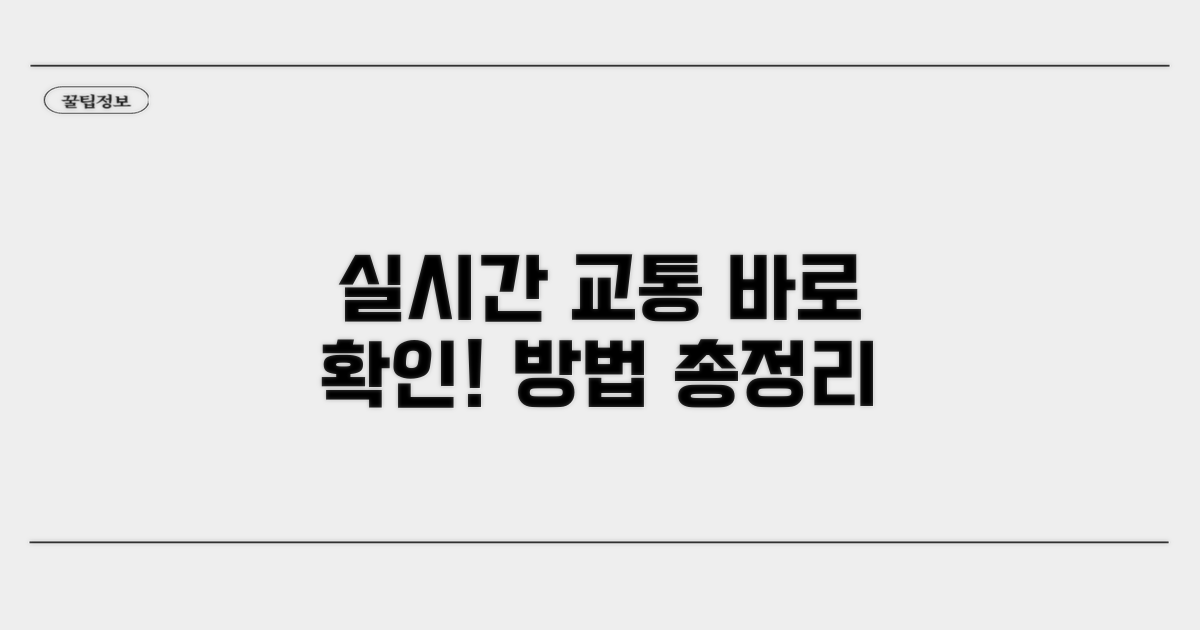 실시간 교통상황 확인하는 방법