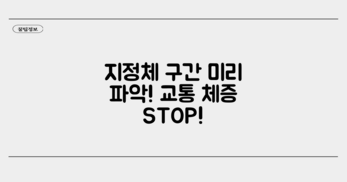 지정체 구간 미리 파악하기