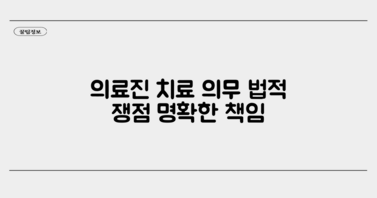 의료진 치료 의무와 법적 쟁점