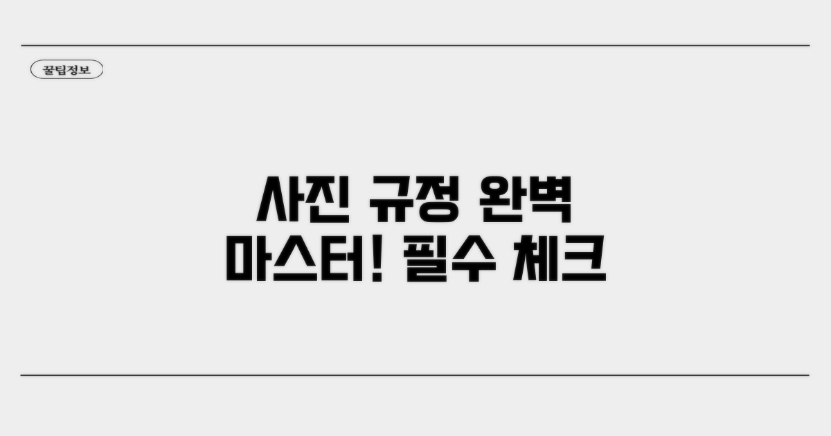 사진 규정 완벽 파악