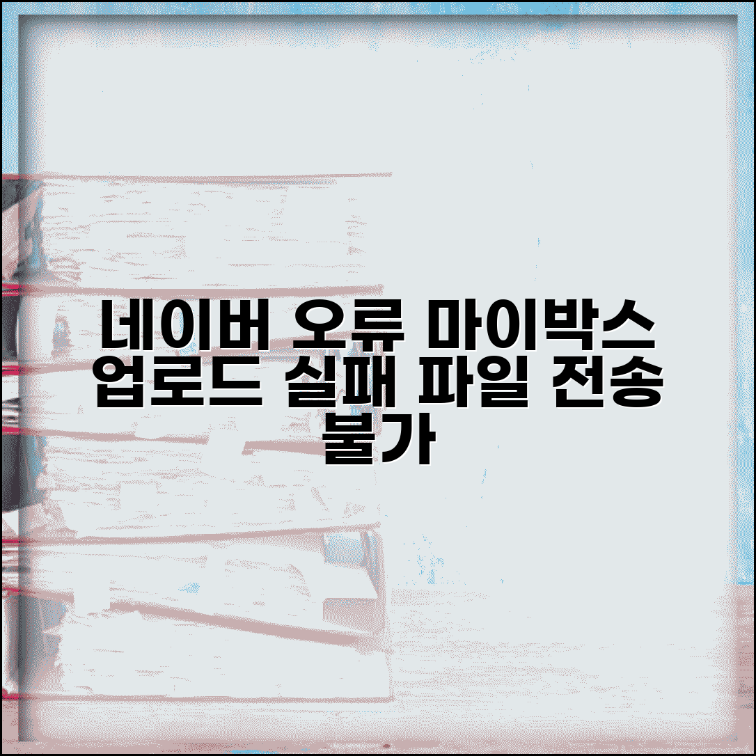네이버 클라우드 업로드 오류 | 네이버 마이박스 파일 업로드 실패