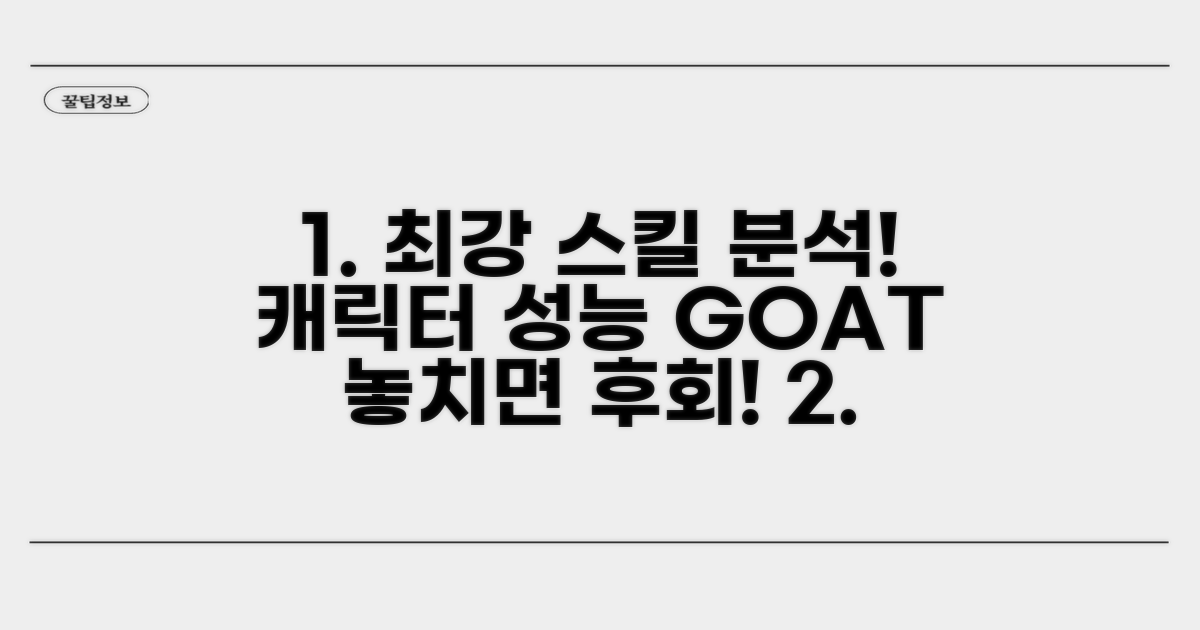 주요 캐릭터 스킬 성능 분석