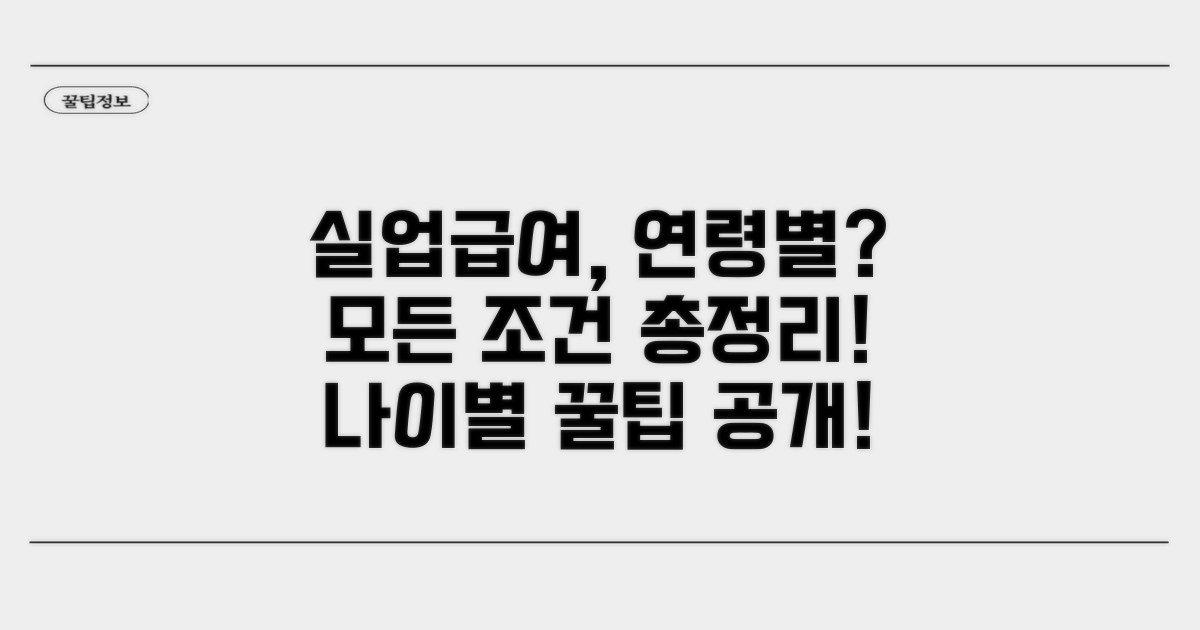 연령별 실업급여 수급 조건 총정리
