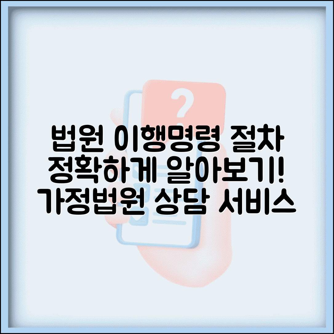 이행명령 절차 법원 안내 | 가정법원 이행명령 절차 상담 서비스