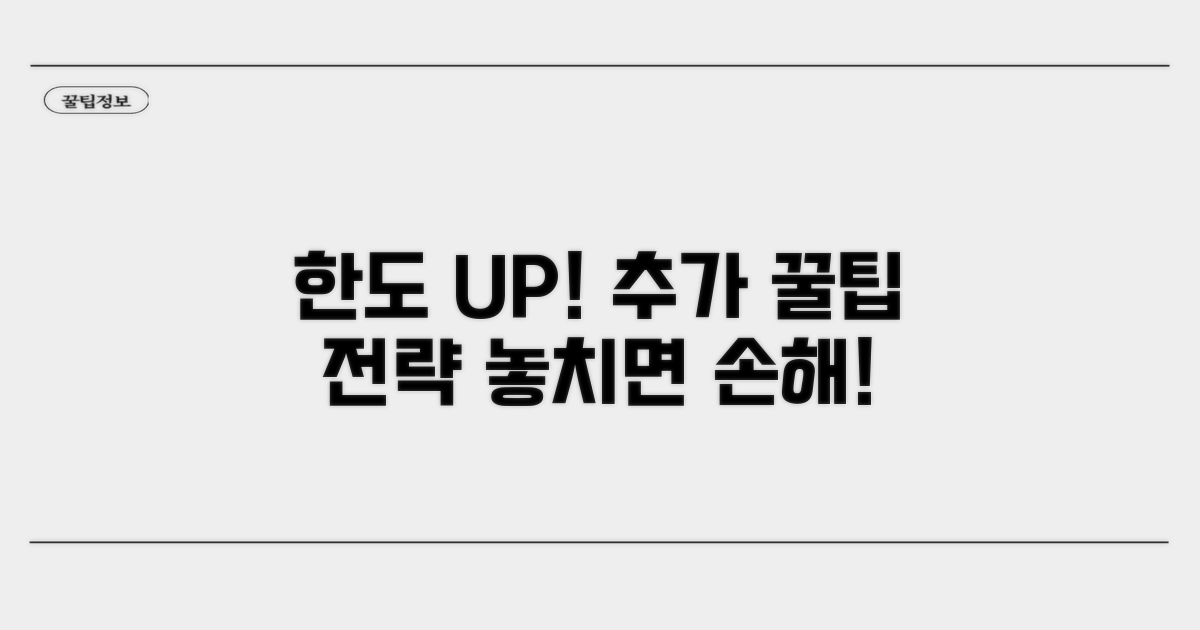 한도 높이는 추가 팁과 전략