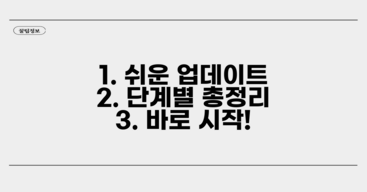 단계별 업데이트 절차 총정리