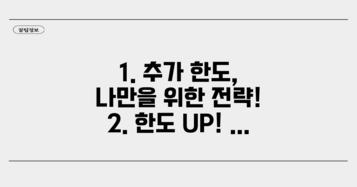 추가 한도 확보를 위한 맞춤 전략