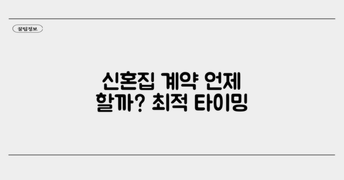 신혼집 계약, 언제 하는 게 좋을까?