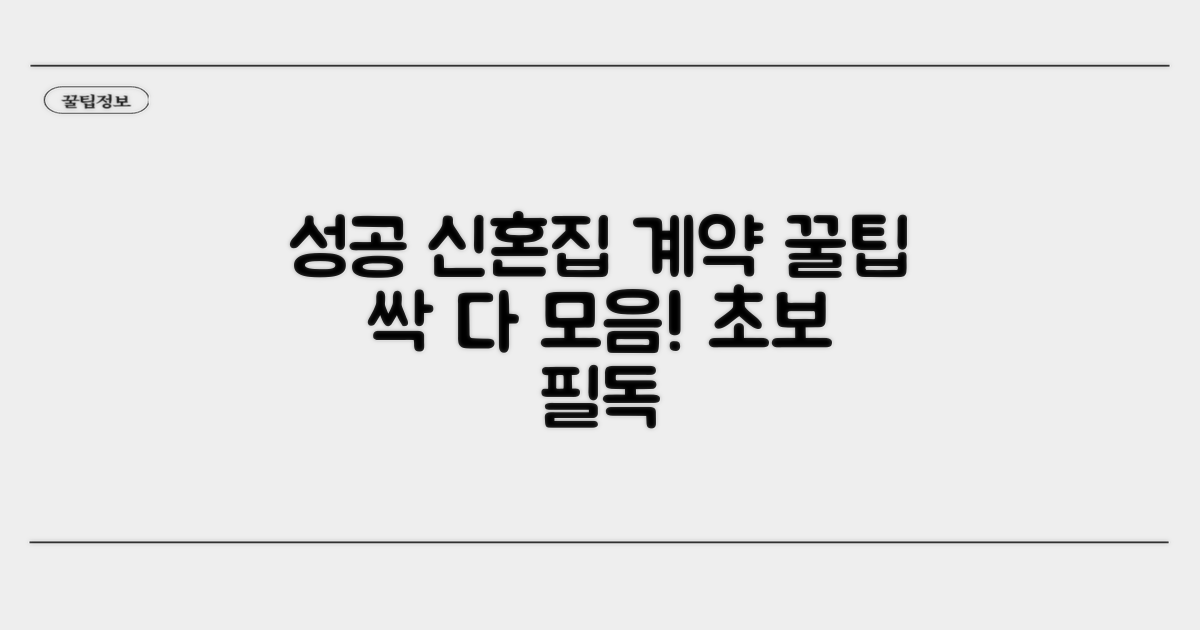 성공적인 신혼집 계약 꿀팁 모음