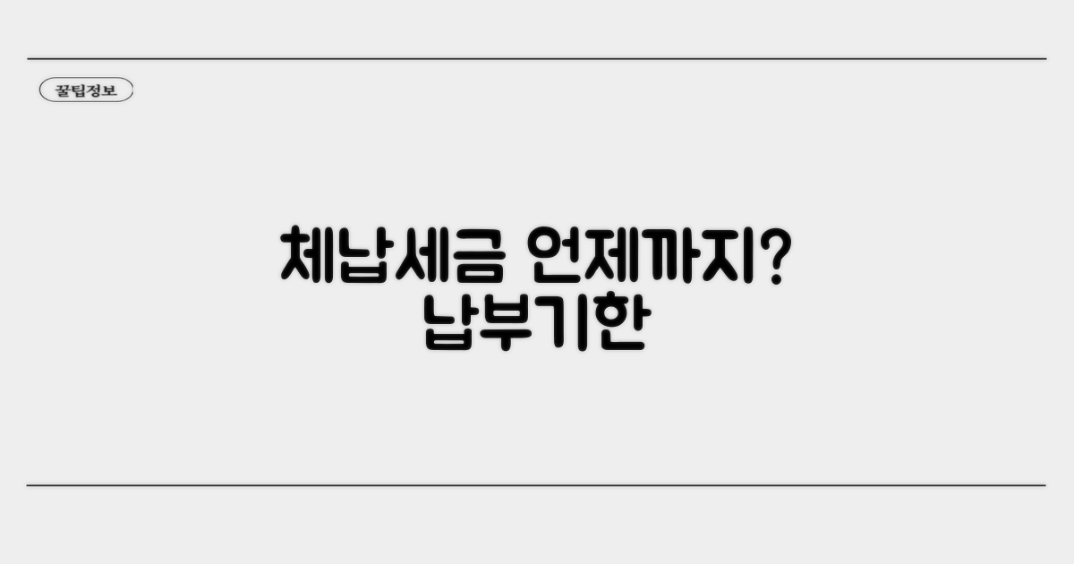 체납세금, 언제까지 내야 할까?