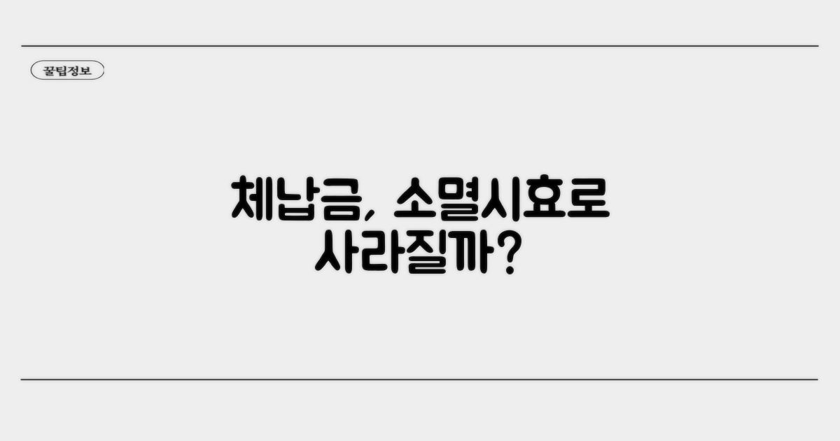 소멸시효 완성, 체납금도 사라질까